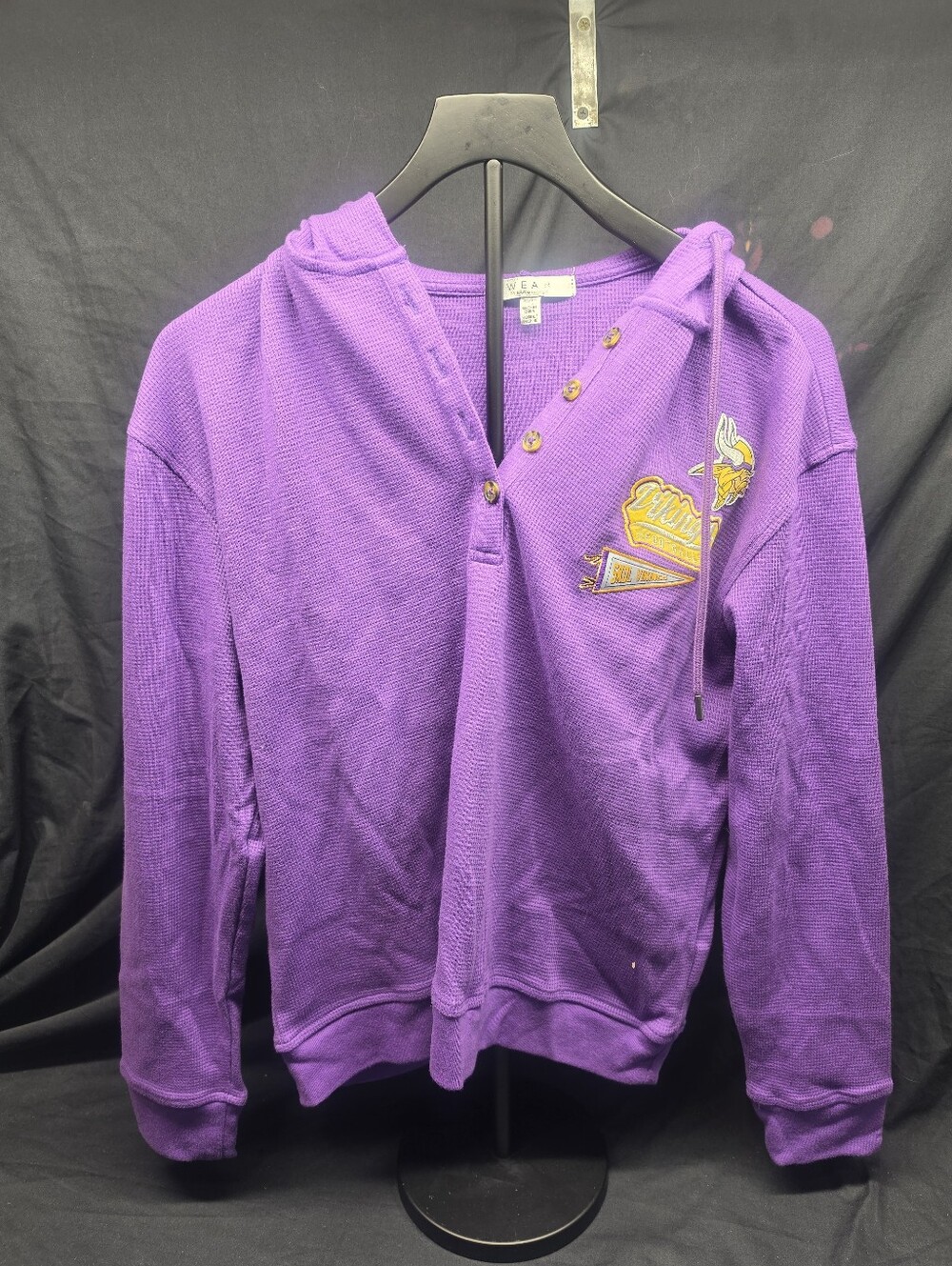 WEAR by Erin Andrews Minnesota Vikings Hoodie XL Purple Waffle Knit NWOT